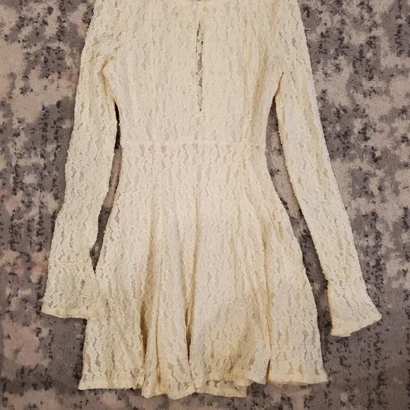 Free People Lace Keyhole Long Sleeve Dress - Picture 12 of 13